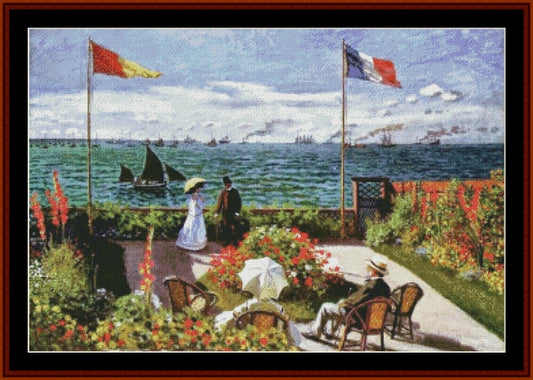 Garden at Ste. Adresse - Claude Monet pdf cross stitch pattern