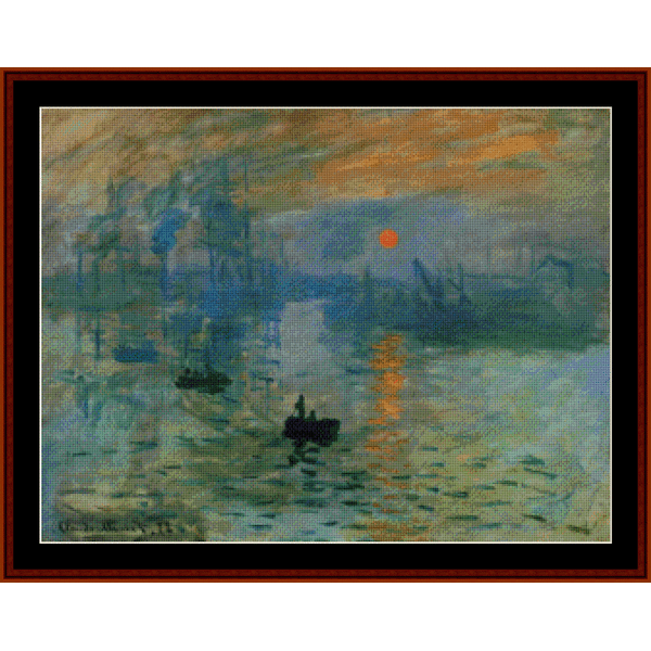 Impression, Sunrise - Monet cross stitch pattern