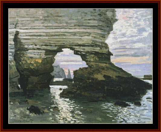 La Porte D’Amont Etretat - Claude Monet pdf cross stitch pattern