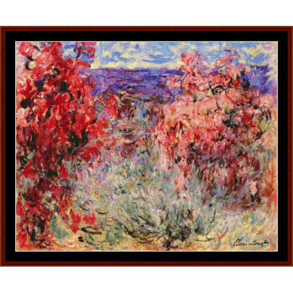 Flowering Trees Near the Coast - Monet cross stitch pattern