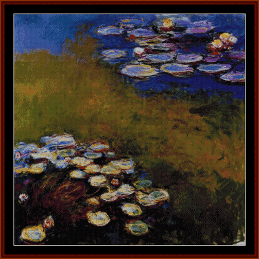 The Waterlily Pond II - Claude Monet pdf cross stitch pattern