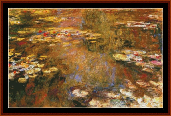 The Waterlily Pond II - Claude Monet pdf cross stitch pattern