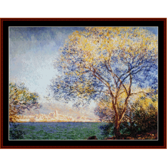 Antibes in the Morning - Monet cross stitch pattern