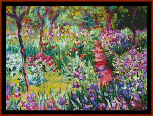 Monet's Garden, postersize - Monet cross stitch pattern
