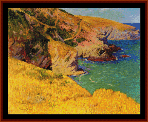 Belle Ile en Mer, Cliffs - Henry Moret pdf cross stitch pattern