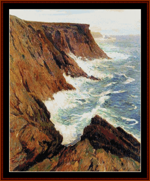 La Cote Sauvage, Croix - Henry Moret pdf cross stitch pattern