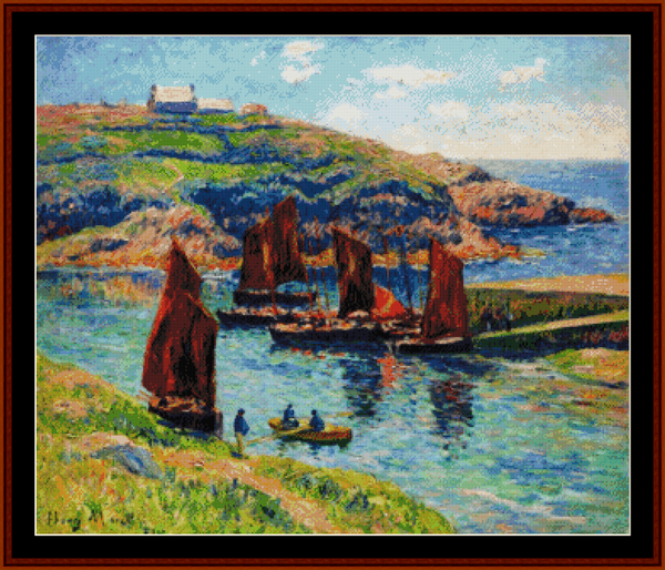 Low Tide - Henry Moret pdf cross stitch pattern