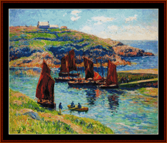 Low Tide - Henry Moret pdf cross stitch pattern