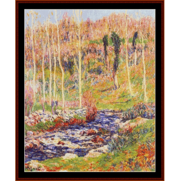 Ile Near Quimperle by Henry Moret pdf counted cross stitch pattern