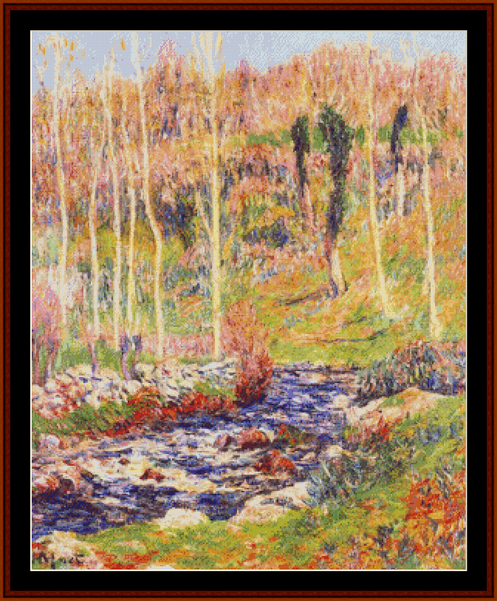 Ile Near Quimperle - Henry Moret pdf cross stitch pattern