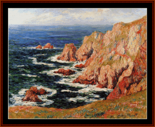 The Breton Coast - Henry Moret pdf cross stitch pattern