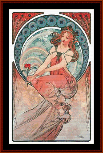 The Arts - Painting - Alphonse Mucha pdf cross stitch pattern