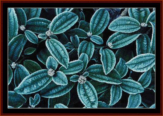 Frost on Viburnum pdf cross stitch pattern