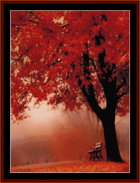 Forest in Autumn pdf cross stitch pattern