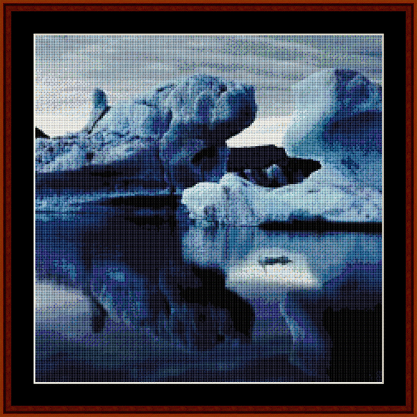 Iceberg Reflections cross stitch pattern