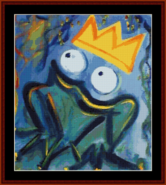 Fabulous Frog - Expressionist pdf cross stitch pattern