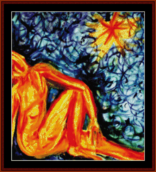 In the Sun - Expressionist pdf cross stitch pattern