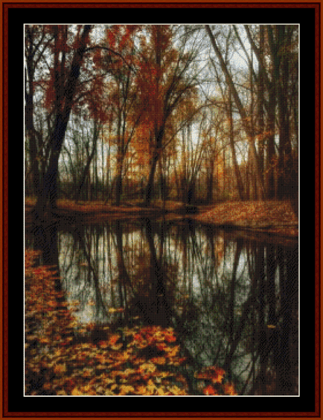 Autumn Stillness - Nature pdf cross stitch pattern