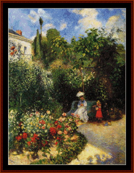 The Garden at Pontoise - Camille Pissarro cross stitch pattern