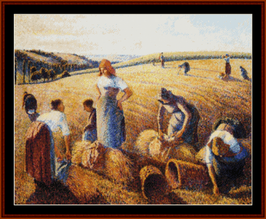 The Gleaners, 1889 - Camille Pissarro cross stitch pattern