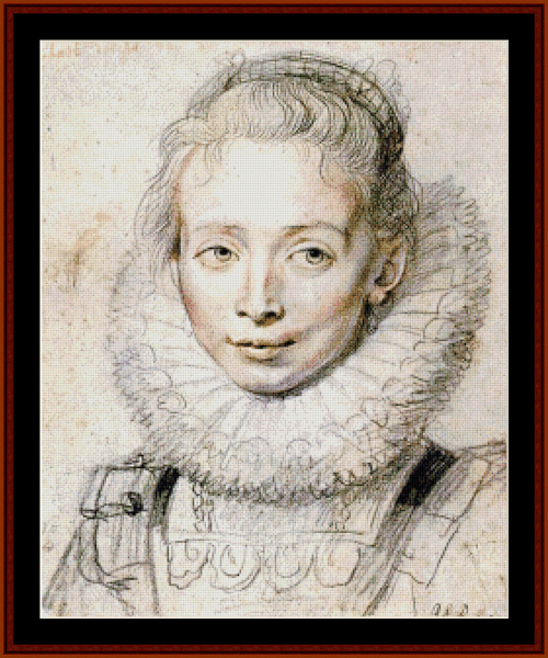 Chambermaid - Peter Paul Rubens cross stitch pattern