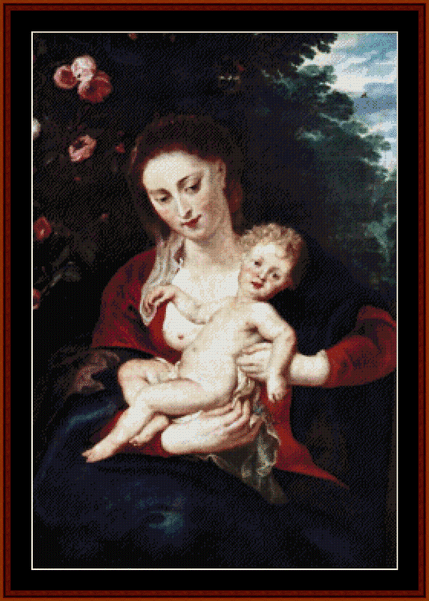 Virgin and Child - Peter Paul Rubens cross stitch pattern