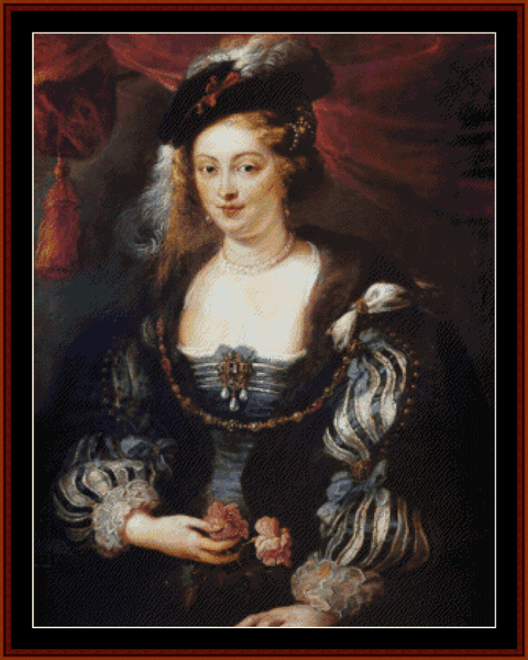 Helena Fourment - Peter Paul Rubens cross stitch pattern