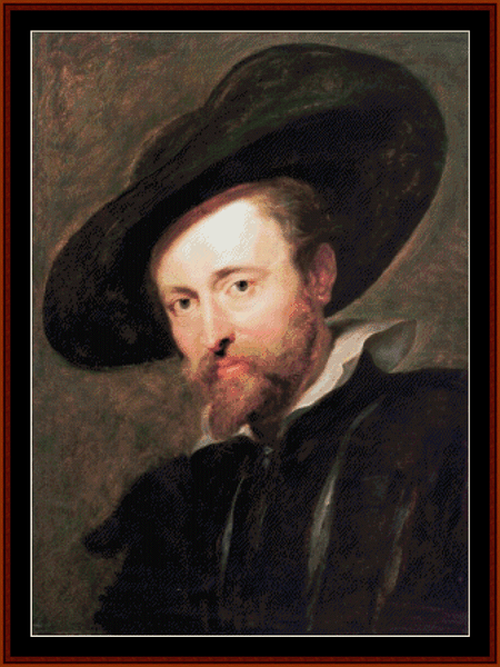 Peter Rubens Self Portrait - Peter Paul Rubens cross stitch pattern