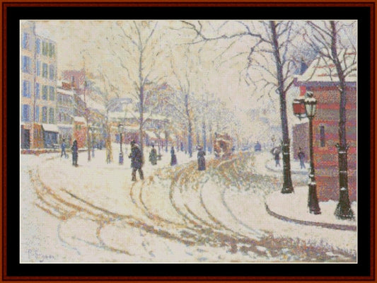 Boulevard de Clichy - Paul Signac pdf cross stitch pattern