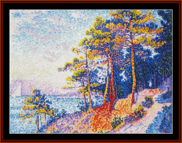 The Customs House Pathway - Paul Signac pdf cross stitch pattern