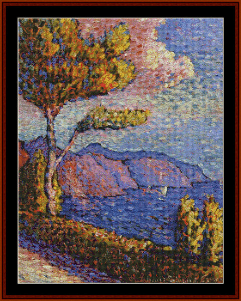 Canal Near St. Tropez - Paul Signac pdf cross stitch pattern
