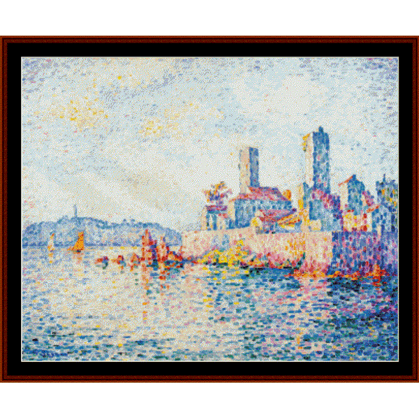 Antibes, The Towers, 1911 - Paul Signac cross stitch pattern