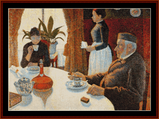 Breakfast, the Dining Room - Paul Signac cross stitch pattern