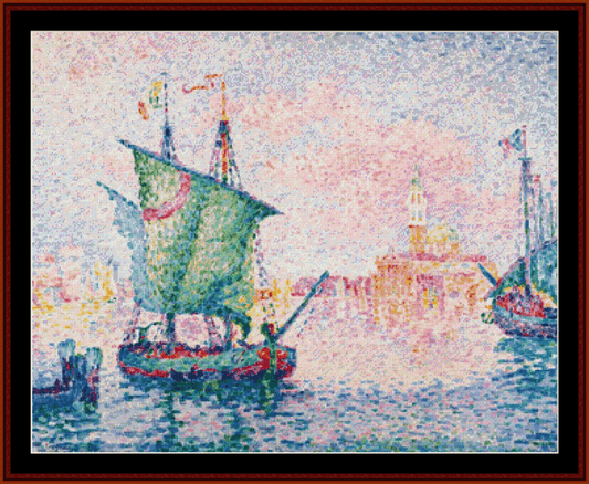 The Pink Cloud, 1909 - Paul Signac cross stitch pattern