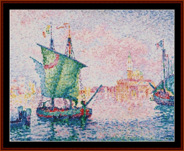 Venice, the Pink Cloud - Paul Signac pdf cross stitch pattern