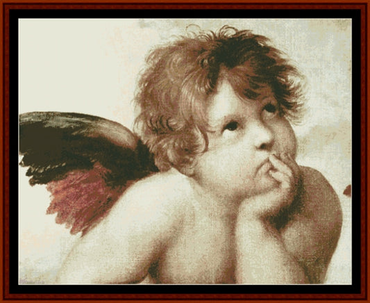 Sistine Madonna III - Raphael pdf cross stitch pattern