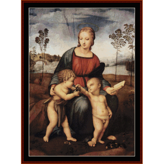 Madonna of the Goldfinch - Raphael cross stitch pattern