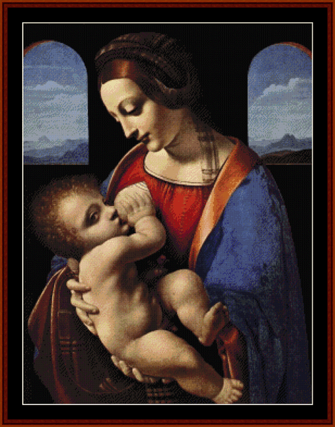 Madonna Litta - Raphael pdf cross stitch pattern