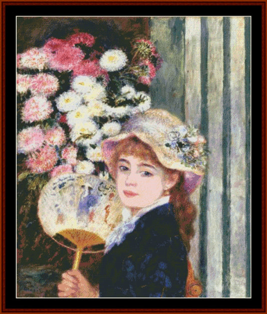 Girl with a Fan II - Renoir cross stitch pattern