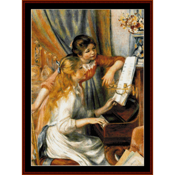 Girls at a Piano - Renoir cross stitch pattern