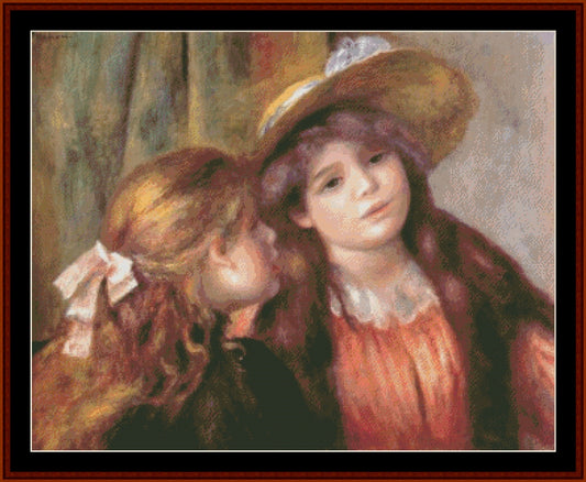 Two Girls, 1892 - Renoir cross stitch pattern