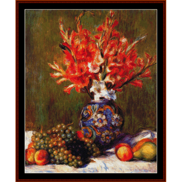 Flowers and Fruit II 1889 - Renoir cross stitch pattern