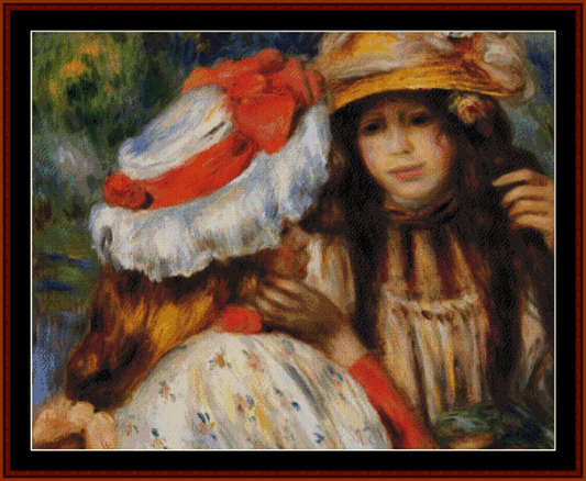 Two sisters, 1895 - Renoir cross stitch pattern