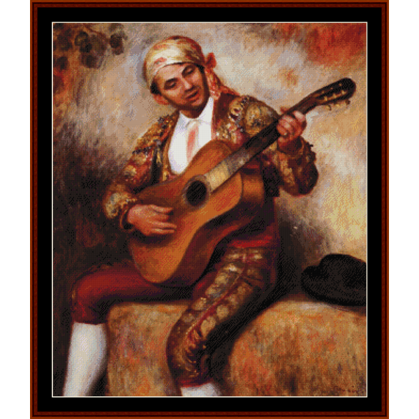 The Spanish Guitarist - Renoir cross stitch pattern