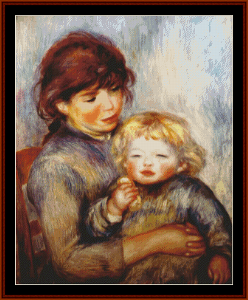 Child with a Biscuit - Renoir cross stitch pattern