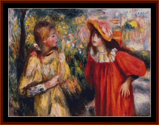 The Conversation - Renoir cross stitch pattern