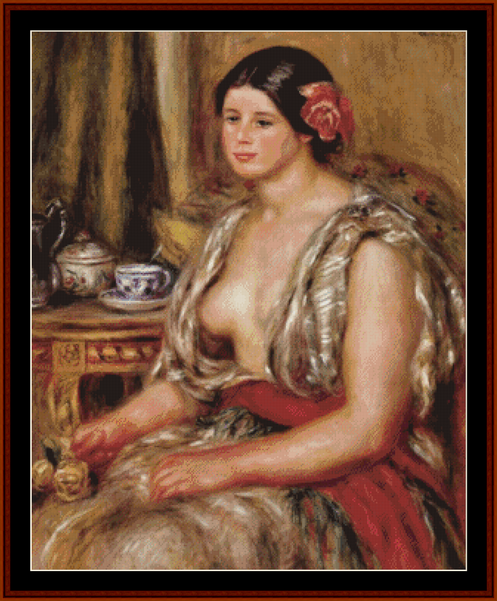 Woman in Oriental Costume - Renoir cross stitch pattern