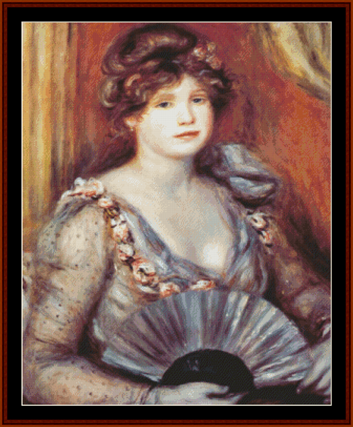 Young Woman with a Fan - Renoir cross stitch pattern
