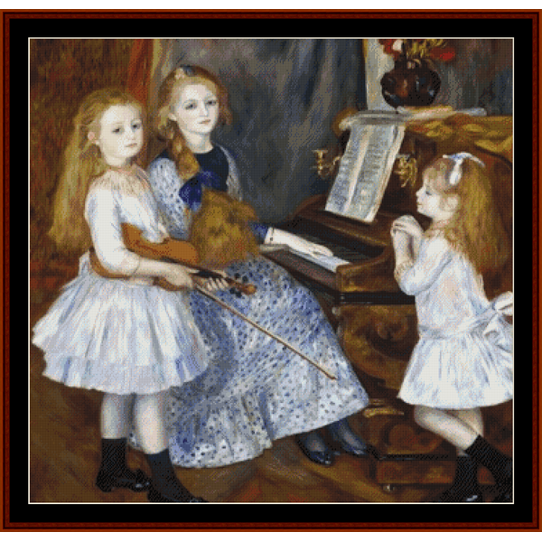 Madame Charpentier and Her Daughters - Renoir cross stitch pattern