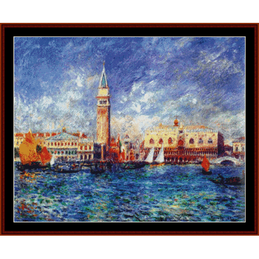 The Doges Palace, Venice - Renoir cross stitch pattern